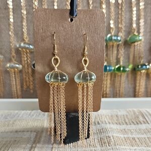 Glass Jellyfish Earrings